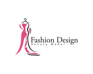 fashion logo creative design concept salon beauty clothes store