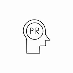 public relations mind icon sign vector