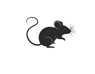 Silhouetted Mouse Icon  