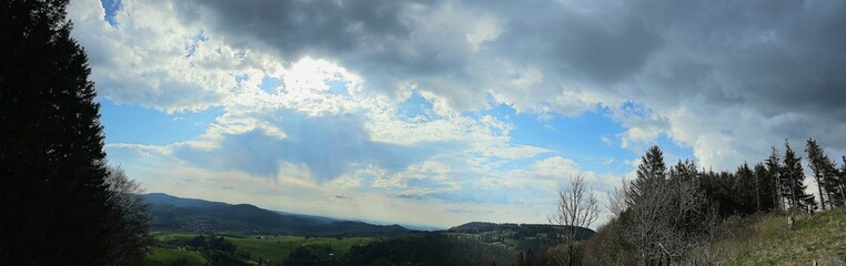 Spring hike through the beautiful Rhoen mountains around the Wasserkuppe - Hesse - Germany