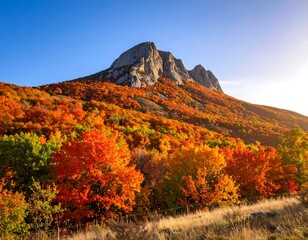 Fototapeta premium Autumn mountain vista