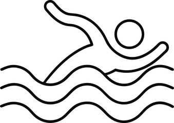 Swimming icon  for graphic design projects
