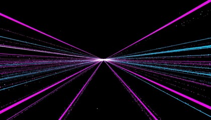 Abstract pink and blue lines on a dark background, modern minimalist design