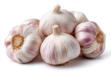 Fototapeta premium Garlic Bulbs: A Still Life Study of Fresh, Aromatic Produce