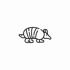 armadillo animal desert icon icon sign vector