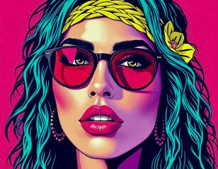 Woman with sunglasses 