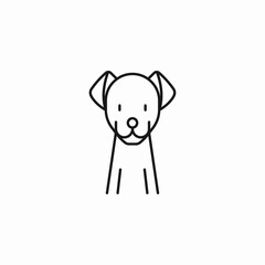 dog head and body icon sign vector
