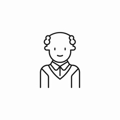 Fototapeta premium elderly man smiling grandpa icon sign vector