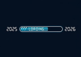 Illustration of loading bar for year 2026