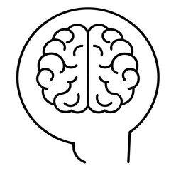 Human brain vector illustration depicting the cerebral anatomy and intelligent mind