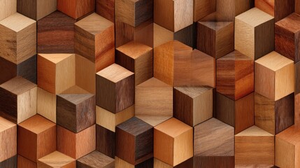 Wood geometric wall panel design