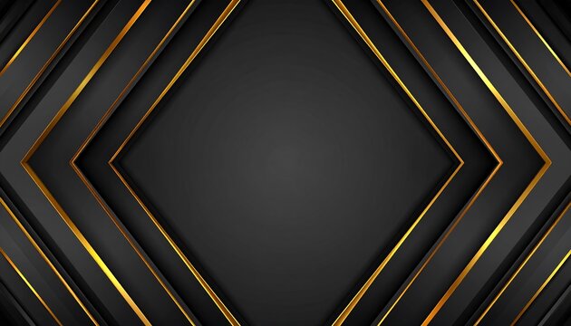 Abstract geometric background with dark gray and gold