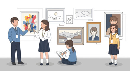 Inspiring Students Appreciating Artworks and Discovering Aesthetics in the Museum Gallery