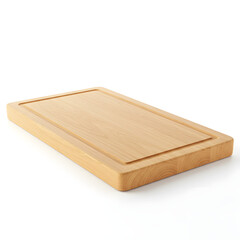 Wooden Cutting Board Isolated on White Background