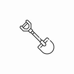 shovel gardening tool digging icon sign vector
