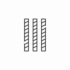 three wafer sticks icon sign vector