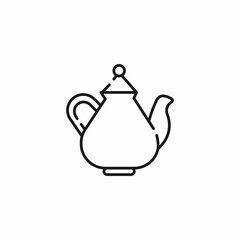 traditional arabic teapot icon icon sign vector