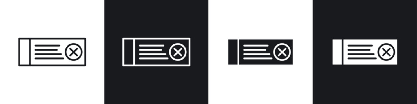 Bounced check icon vector - Sign or Symbol collection