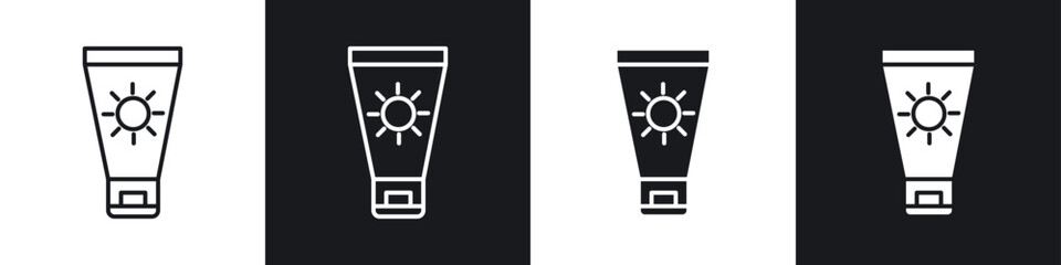 Sun cream icon vector - Sign or Symbol collection
