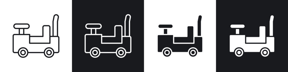 Obraz premium Pushing car icon vector - Sign or Symbol collection