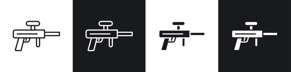 Paintball gun icon vector - Sign or Symbol collection