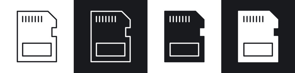 Memory card icon vector - Sign or Symbol collection