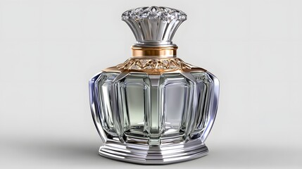 Chic perfume bottle shaped with clear glass high resolution photo