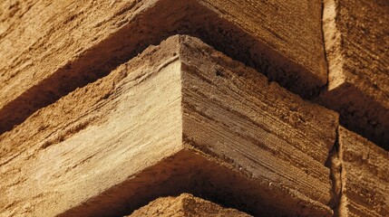 Close-Up of Natural Wood Grain Texture with Detailed Surface Patterns