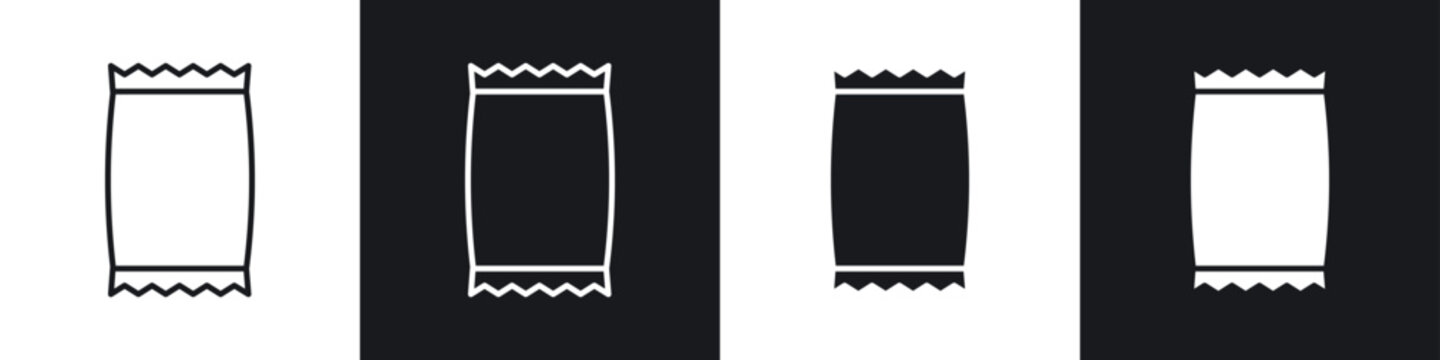 Chips bag icon vector - Sign or Symbol collection