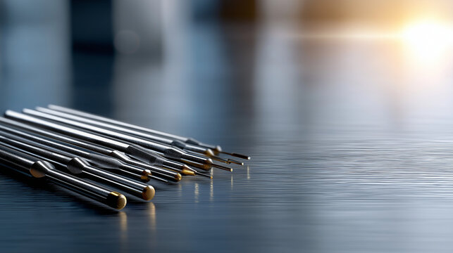 Professional screwdriver set displayed with soft lighting