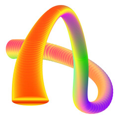 Vibrant Gradient Twisted Tube Digital Art transplant background.