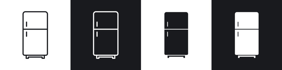 Fridge icon vector - Sign or Symbol collection