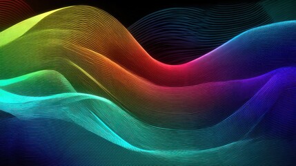 Fototapeta premium Abstract colorful wave lines background