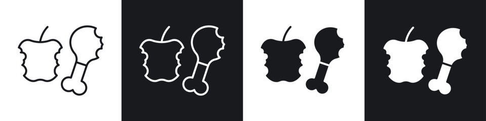 Organic waste icon vector - Sign or Symbol collection