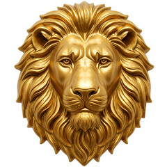 Gold Lion Head Sculpture: Majestic Animal Wall Decor, Regal Home Decoration, Luxury Golden Lion, Powerful Wildlife Art