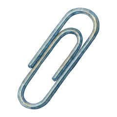 PNG Watercolor paperclip minimalist art.