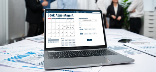Online applointment booking calendar for brisk regristration on the internet website