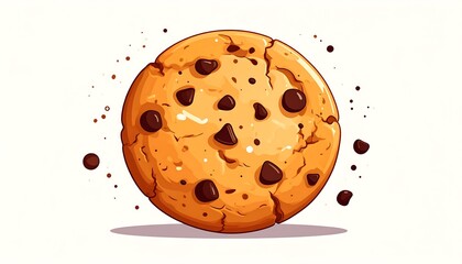 Round chocolate chip cookie