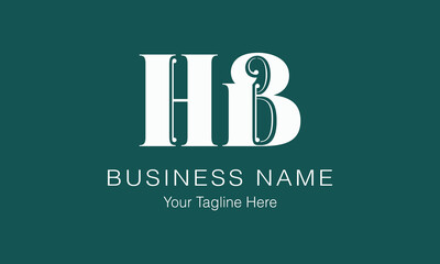 HB H hb initial logo | initial based abstract modern minimal creative logo, vector template image. luxury logotype logo, real estate homie logo. typography logo. initials logo