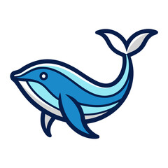 vector illustration of a whale