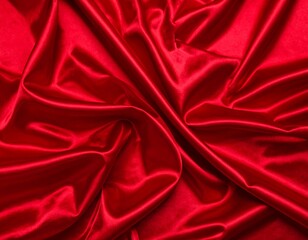 Obraz premium Rich red satin draped in folds