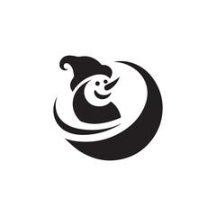Snowman logo vector art