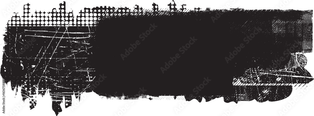 Poster grunge textured banner with rough edges. speckled texture. overlay grunge texture . simply place tex