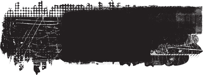 Obraz premium Grunge textured banner with rough edges. Speckled texture. Overlay grunge texture . Simply place texture over any object to create grunge effect . Banner with scratched surface for your design.