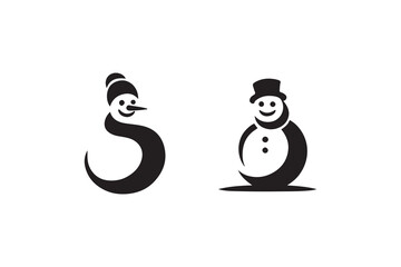 Snowman logo vector art