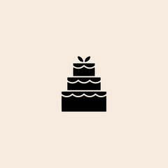 Birthday Cake icon flat vector design.