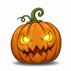 halloween pumpkin isolated on white