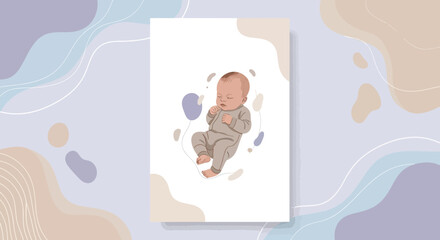 Sweet Slumber Digital Artwork Capturing Newborn Innocence and Dreamy Softness