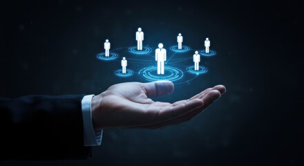 Human Resources and Network Connection Concept