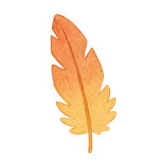 Fototapeta premium PNG Vibrant watercolor feather illustration.